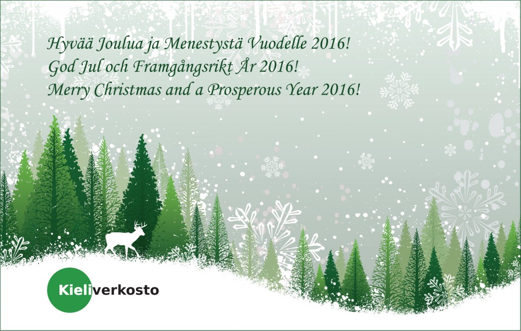 Kieliverkoston joulukortti 2015