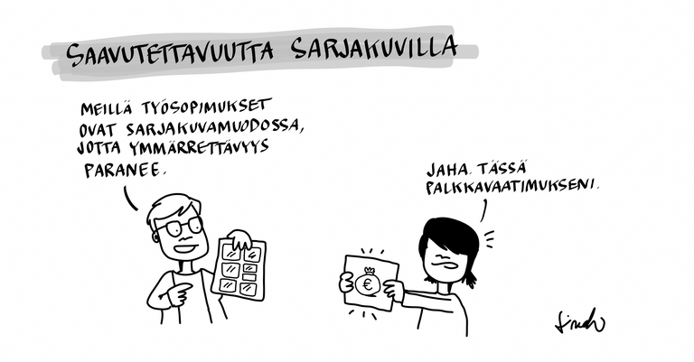 Saavutettavuutta sarjakuvilla