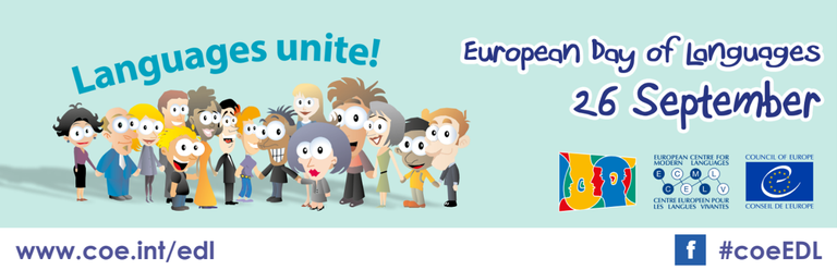 The motto of the European Day of Languages 2026 is "Languages unite!" EDL_logo_pvm_eng.png