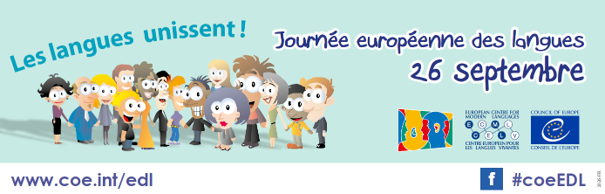 Le slogan de la Journée européenne des langues 2026 est "Les langues unissent !" EDL_logo_pvm_ra.png