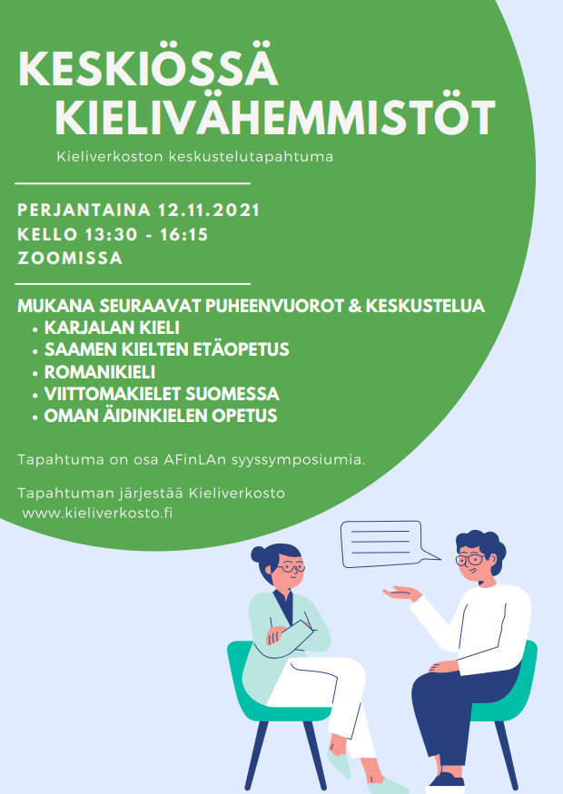 Keskiössä kielivähemmistöt -tapahtuman juliste